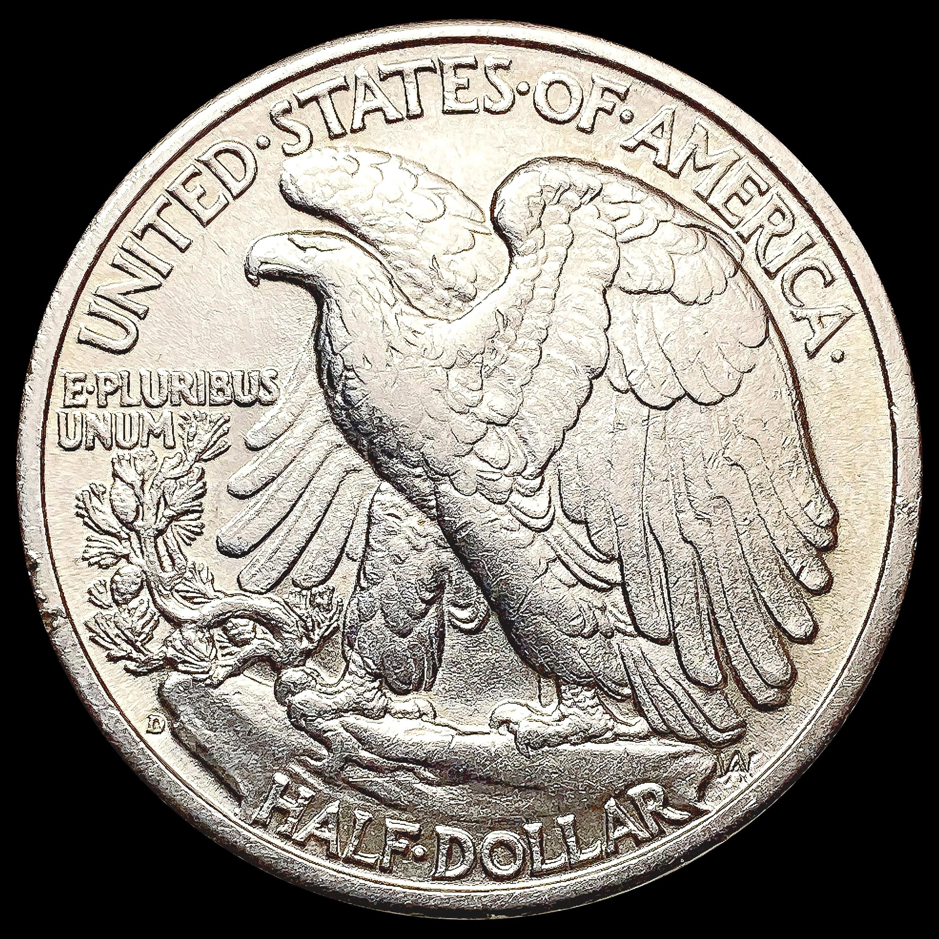 1937-D Walking Liberty Half Dollar CLOSELY UNCIRCU