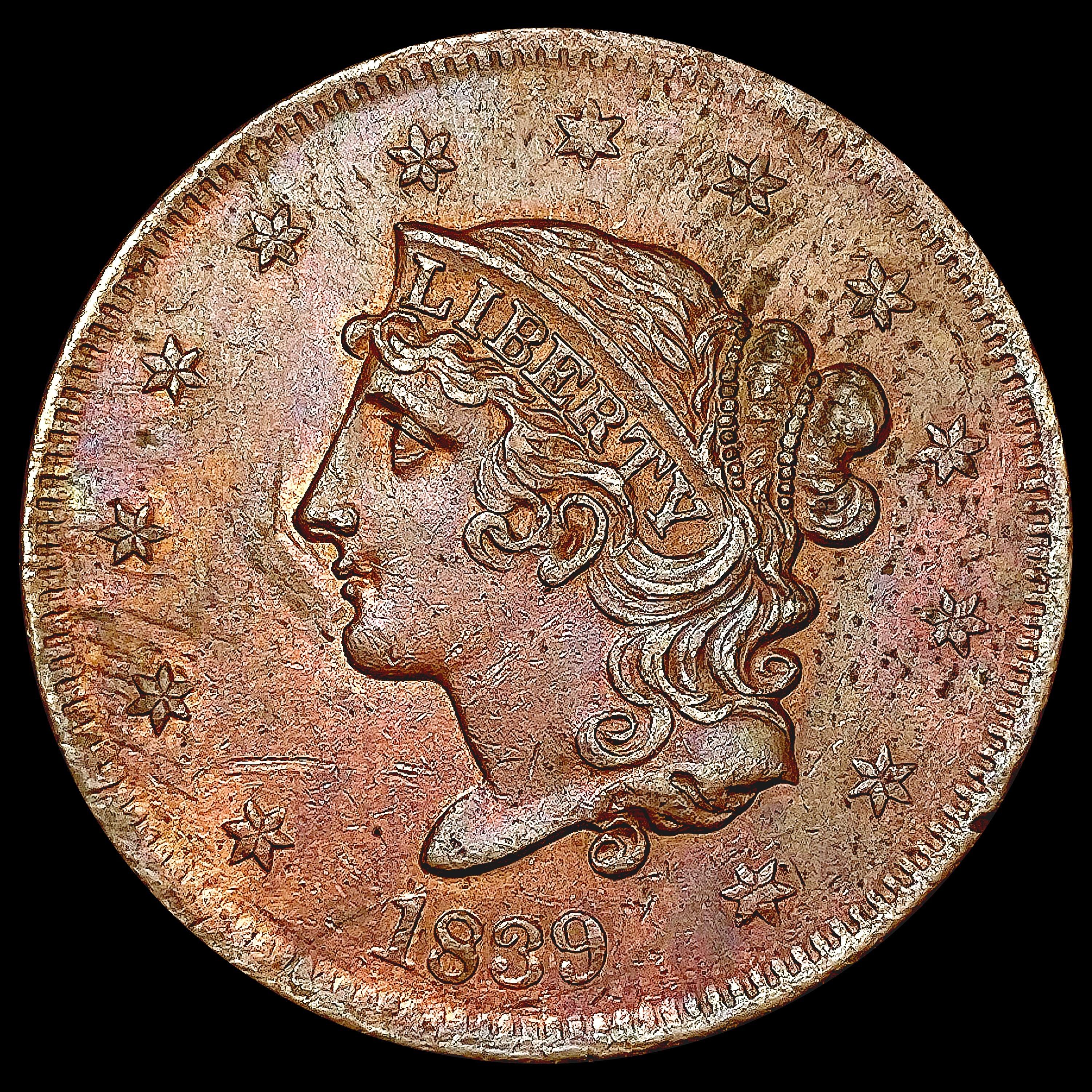 1839 Braided Hair Large Cent UNCIRCULATED