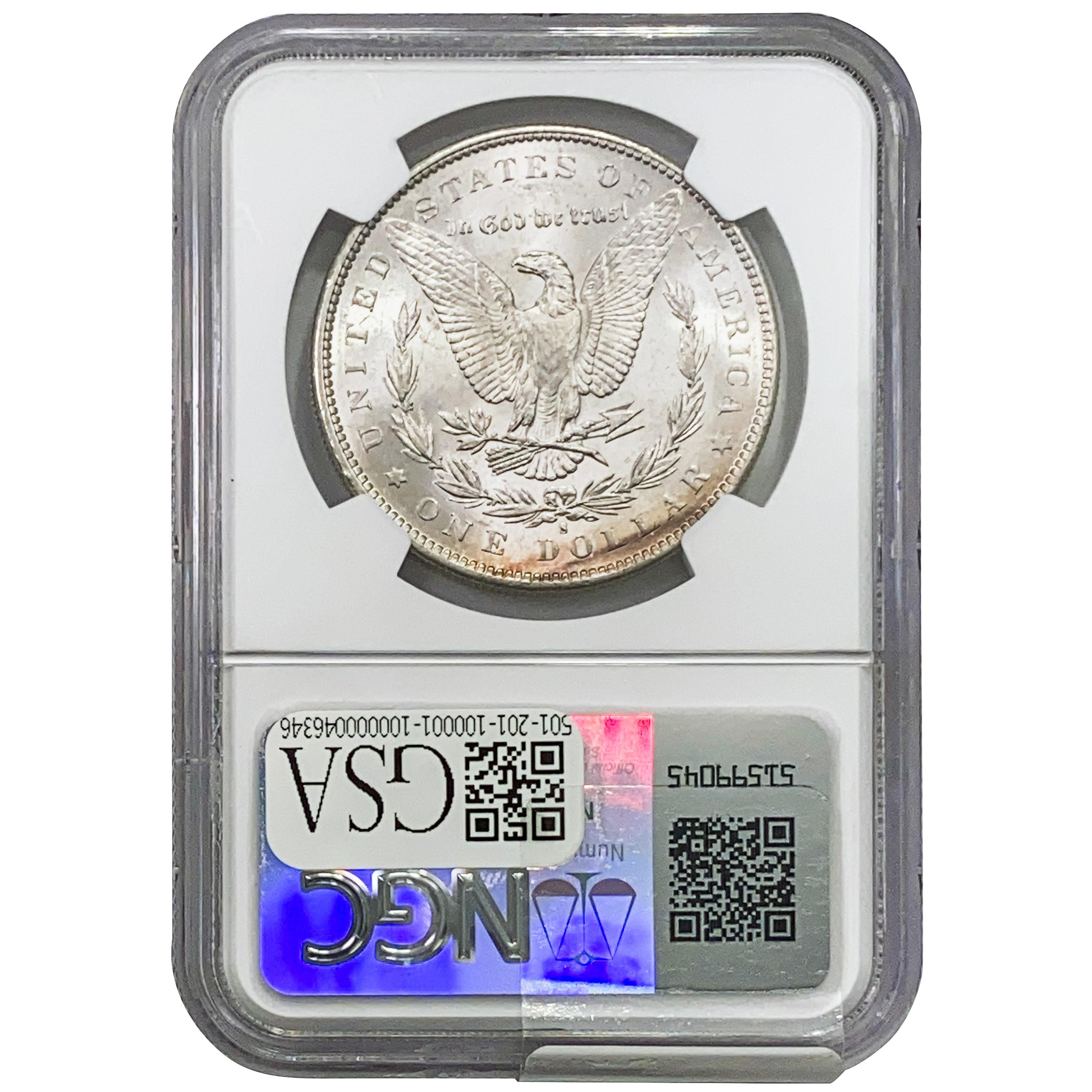 1891-S Morgan Silver Dollar NGC MS63