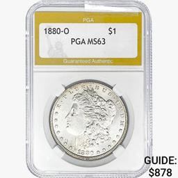 1880-O Morgan Silver Dollar PGA MS63