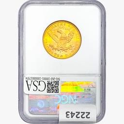 1886-S $10 Gold Eagle NGC MS61