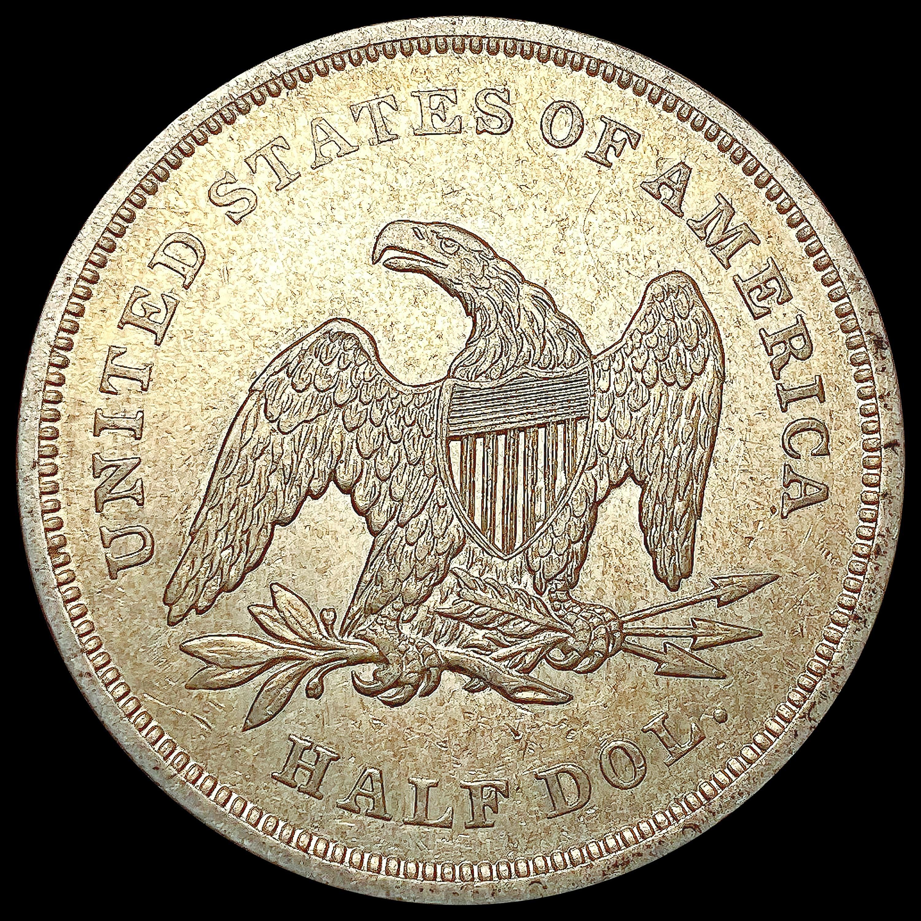 1840 Sm Ltrs Seated Liberty Half Dollar CLOSELY UN