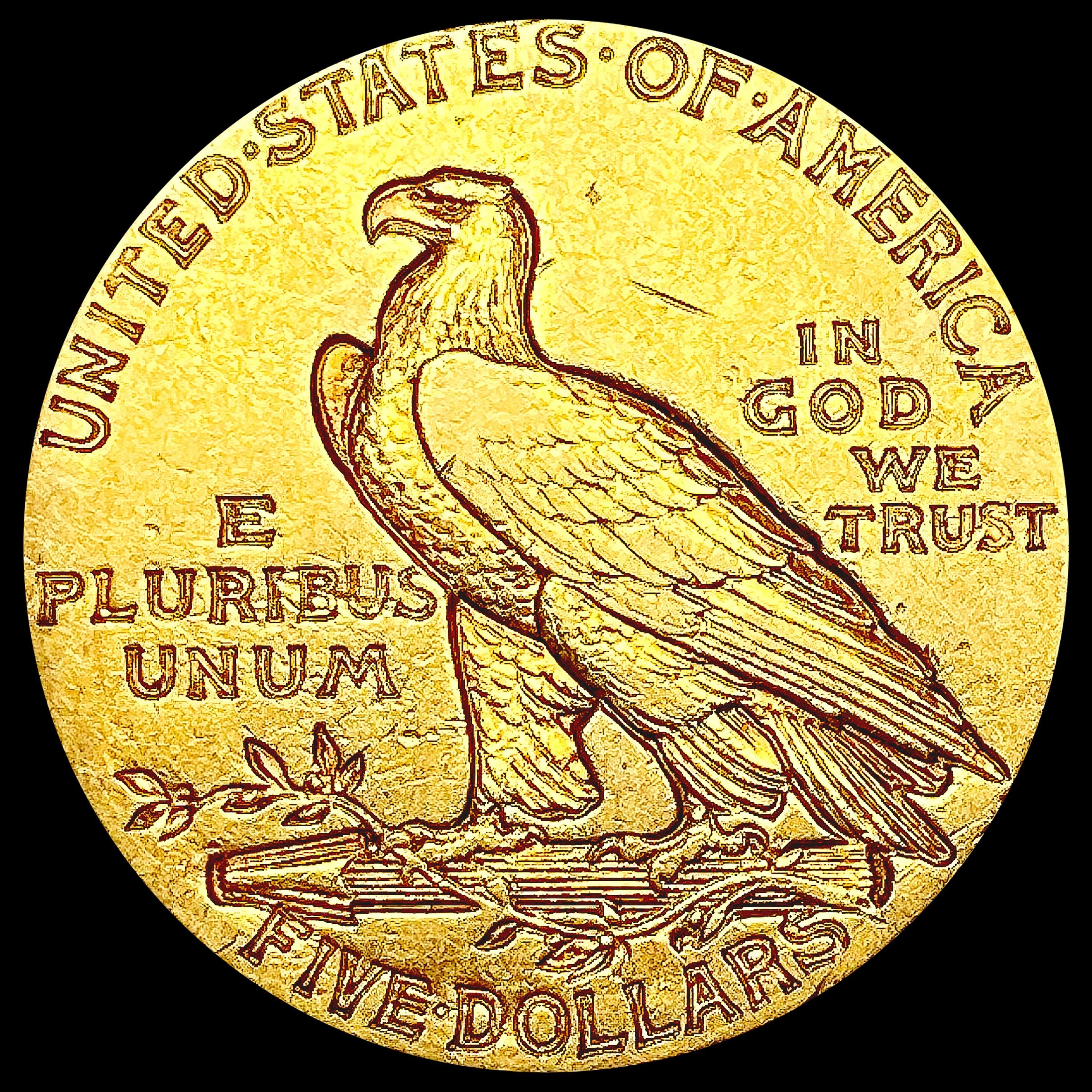 1910-S $5 Gold Half Eagle LIGHTLY CIRCULATED