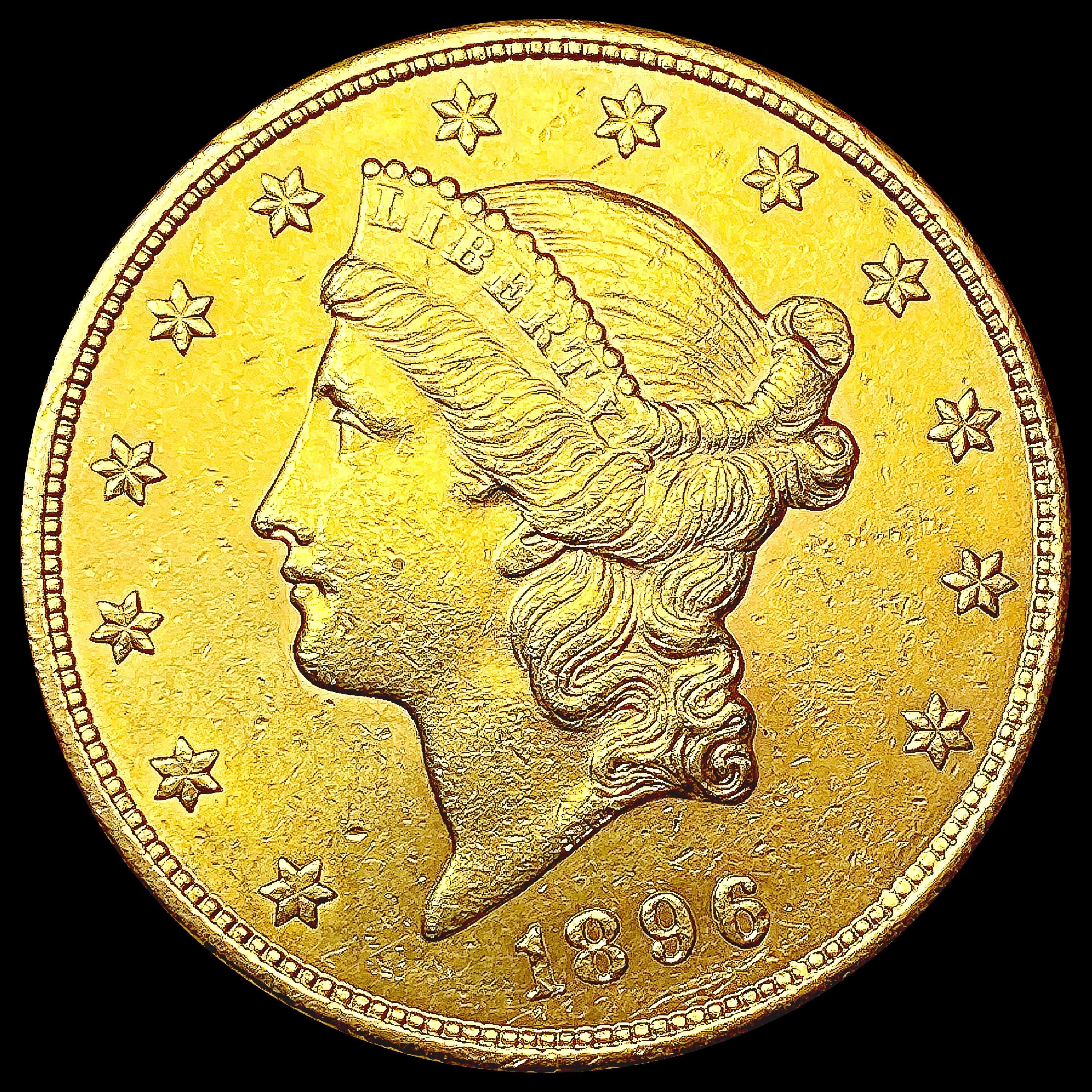 1896-S $20 Gold Double Eagle CHOICE BU