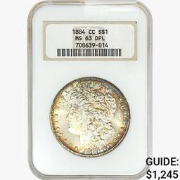 1884-CC Morgan Silver Dollar NGC MS63 DPL