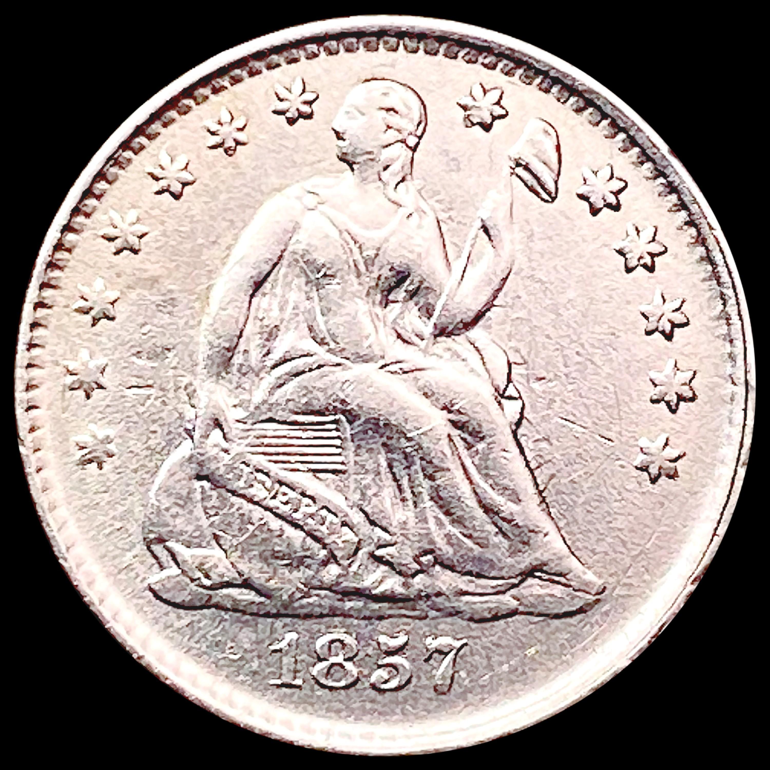 1857 Seated Liberty Half Dime CLOSELY UNCIRCULATED