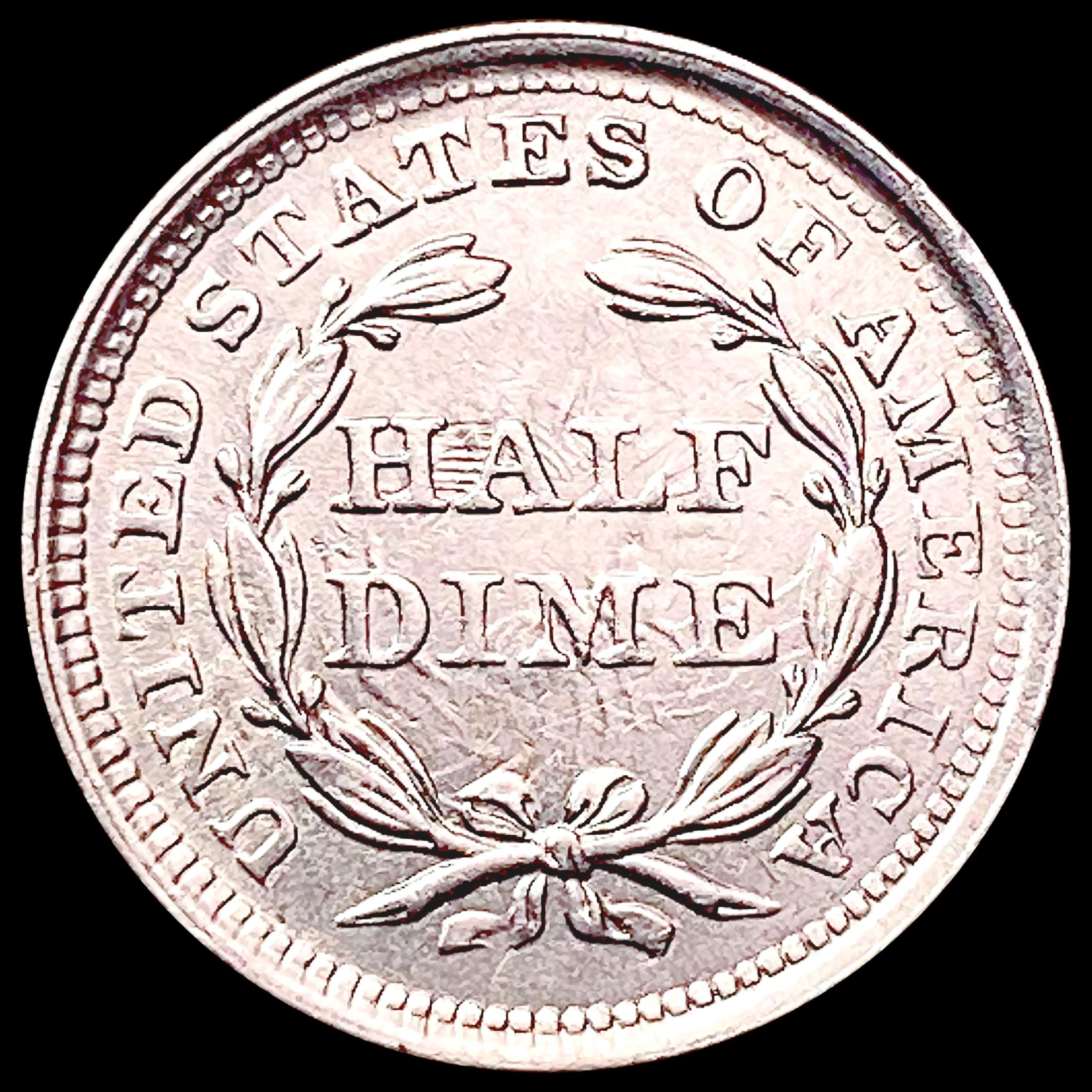 1857 Seated Liberty Half Dime CLOSELY UNCIRCULATED