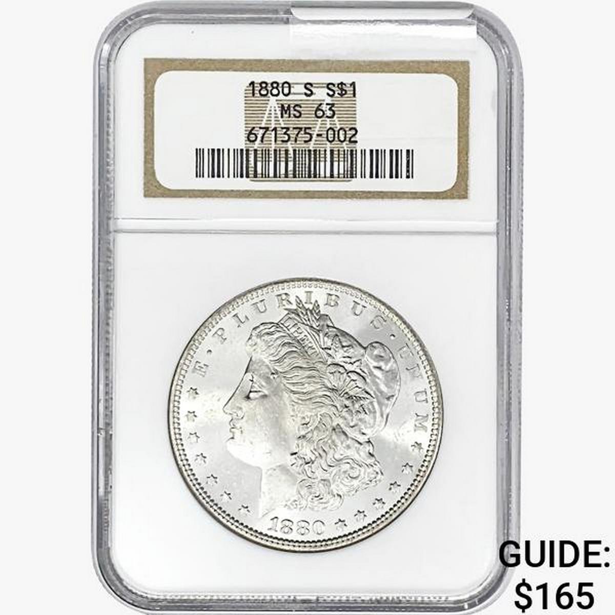 1880-S Morgan Silver Dollar NGC MS63