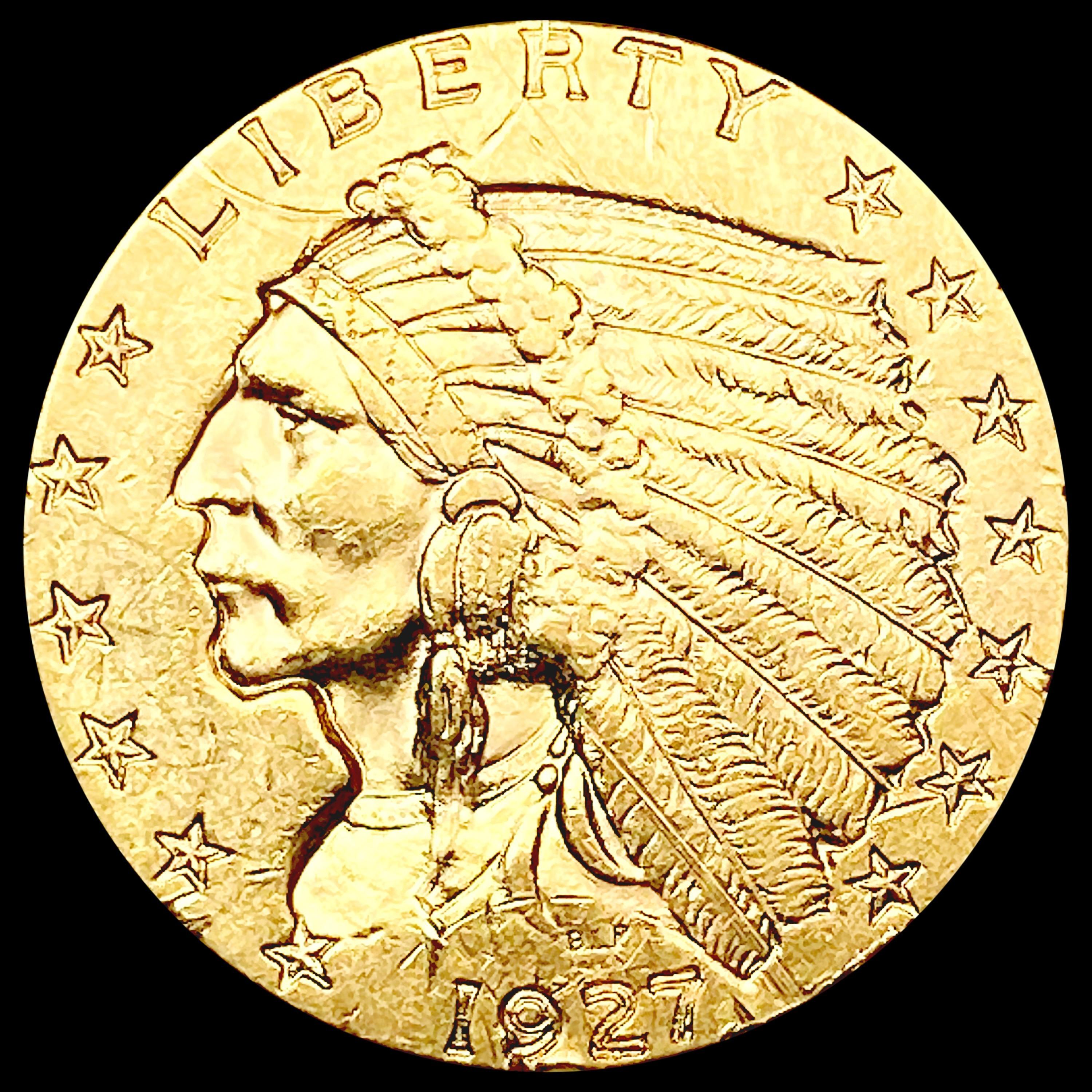 1927 $2.50 Gold Quarter Eagle CLOSELY UNCIRCULATED