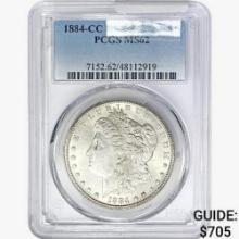1884-CC Morgan Silver Dollar PCGS MS62