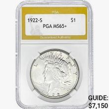 1922-S Silver Peace Dollar PGA MS65+