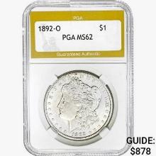 1892-O Morgan Silver Dollar PGA MS62