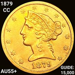 1879-CC $5 Gold Half Eagle HIGH GRADE+