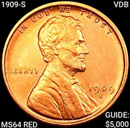 1909-S VDB Wheat Cent CHOICE BU RD