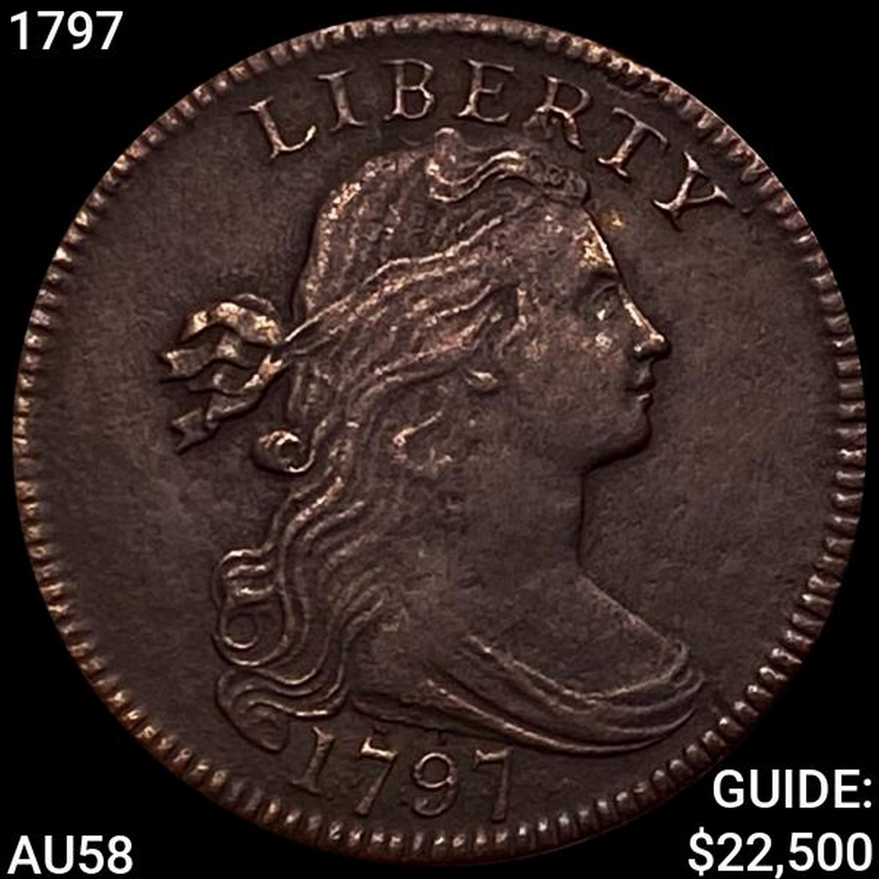 1797 Draped Bust Cent CHOICE AU