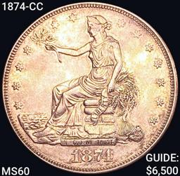 1874-CC Silver Trade Dollar UNCIRCULATED