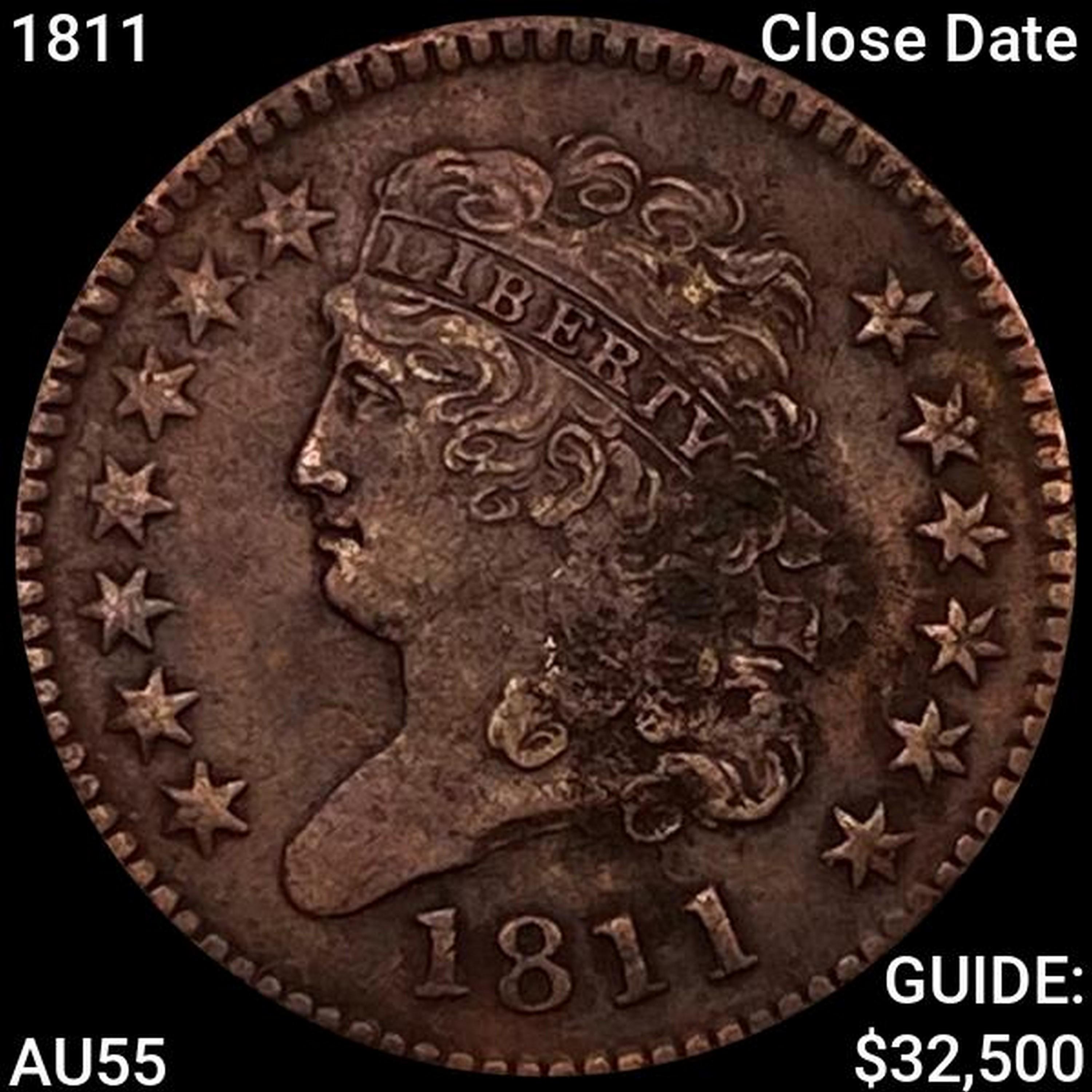 1811 Close Date Classic Head Half Cent HIGH GRADE