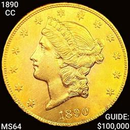 1890-CC $20 Gold Double Eagle CHOICE BU