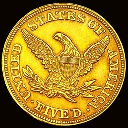 1863 $5 Gold Half Eagle UNCIRCULATED +