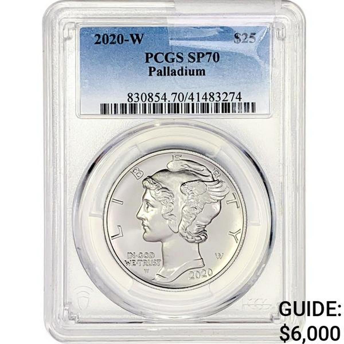 2020-W $25 1oz. Pd Eagle PCGS SP70