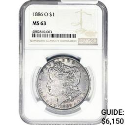 1886-O Morgan Silver Dollar NGC MS63