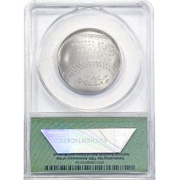 2014-D Baseball HOF 1st Day of Issue 50C Coin ANAC