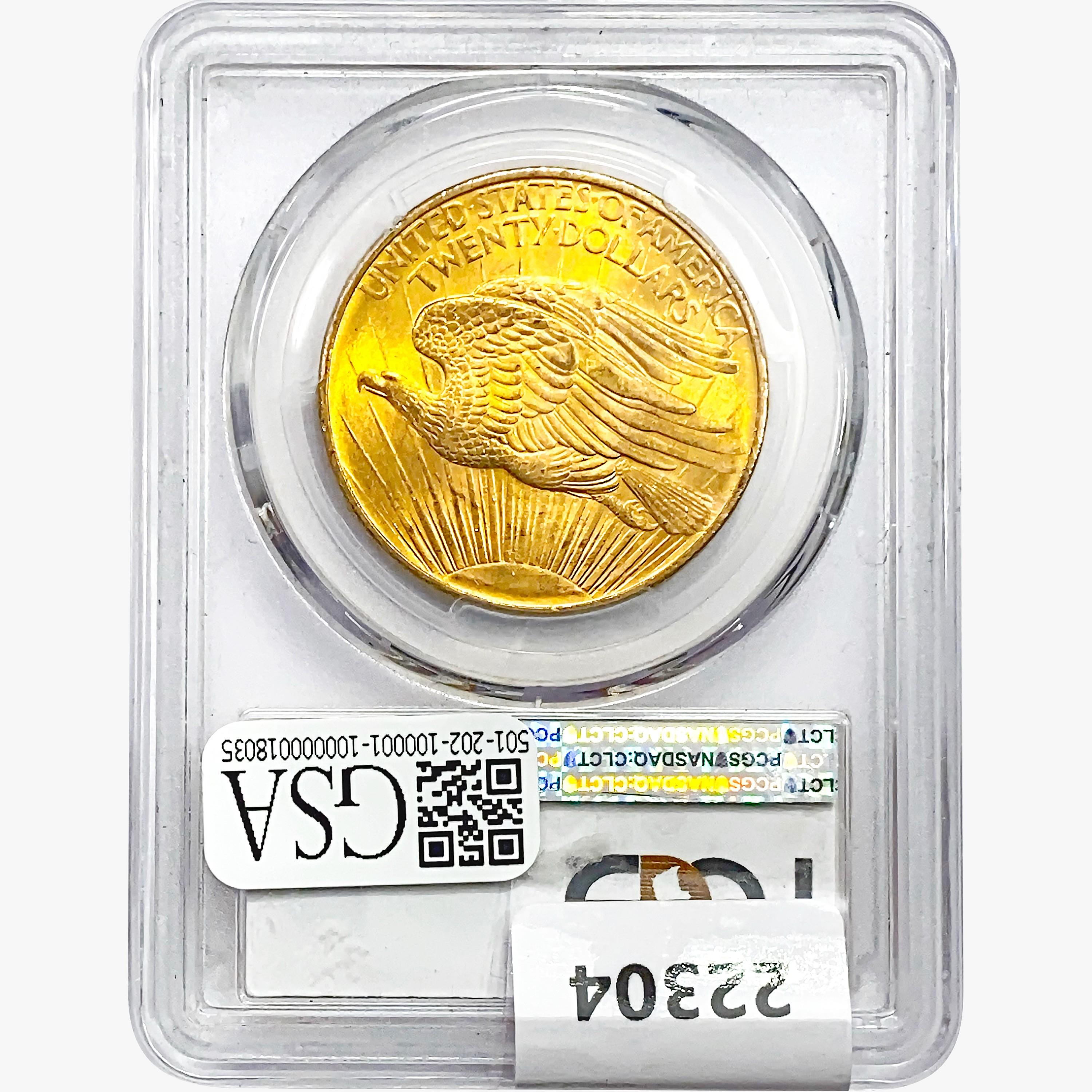 1908 $20 Gold Double Eagle PCGS MS64+ No Motto Rou