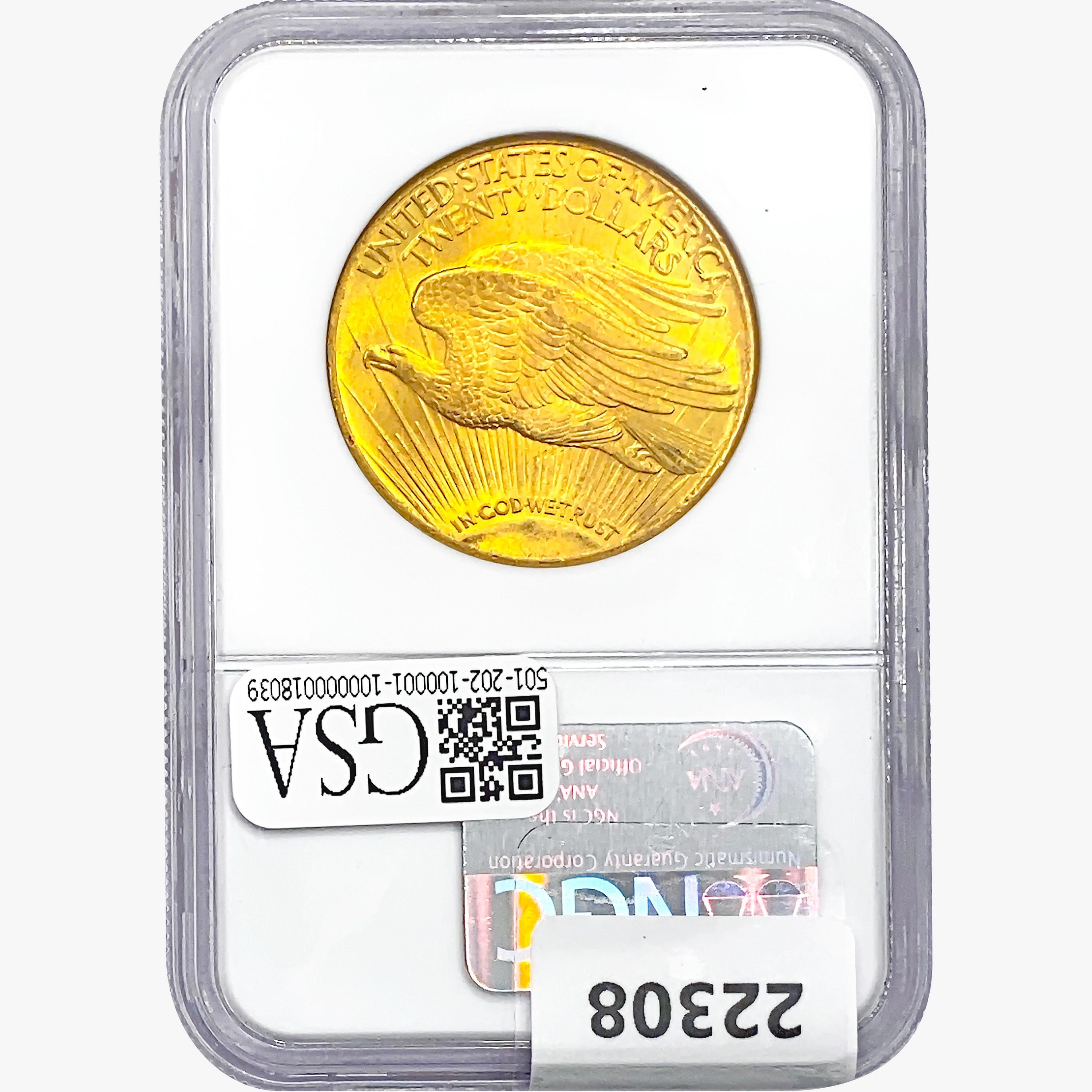 1927 $20 Gold Double Eagle NGC MS65