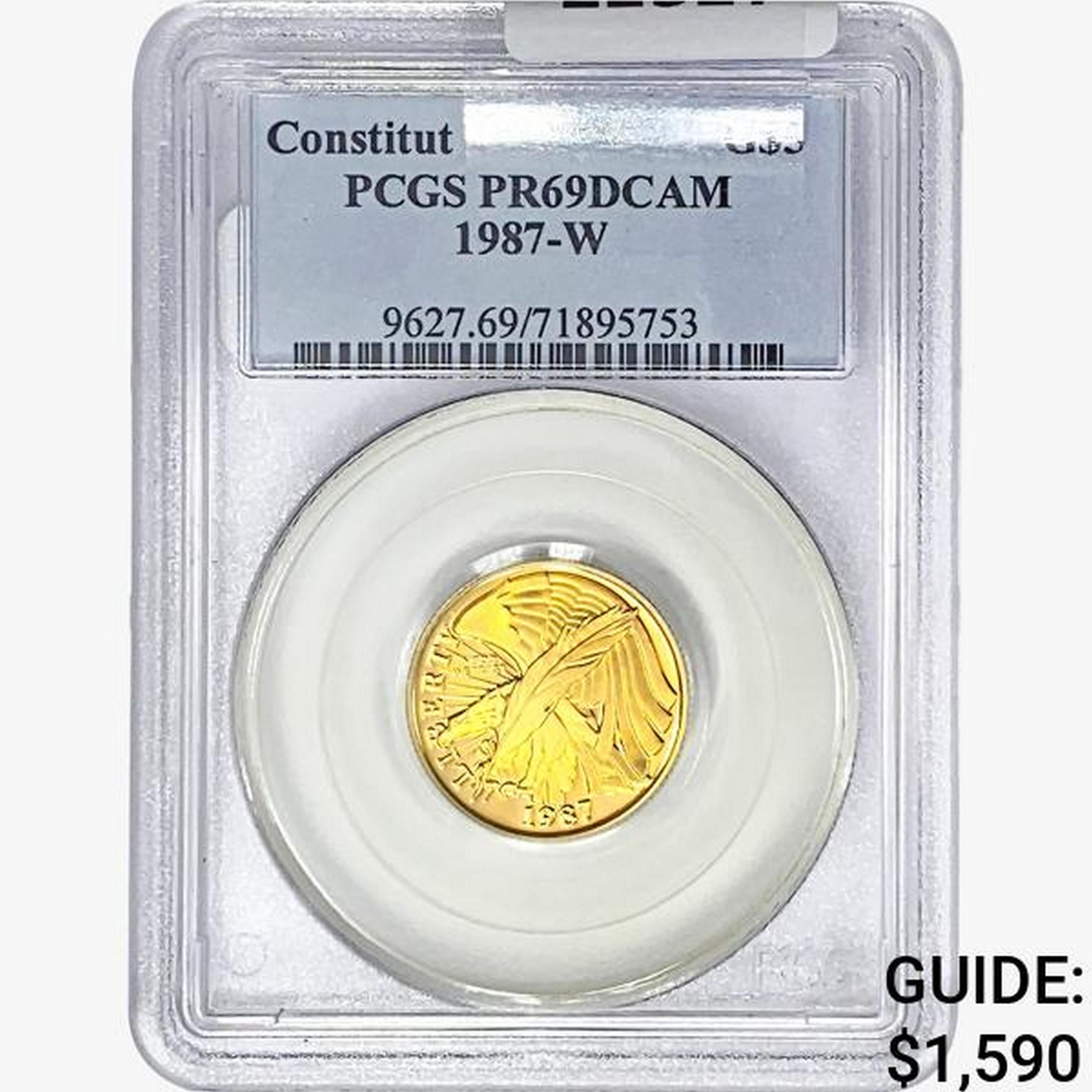 1987-W .2419oz. Gold $5 Constitut PCGS PR69 DCAM