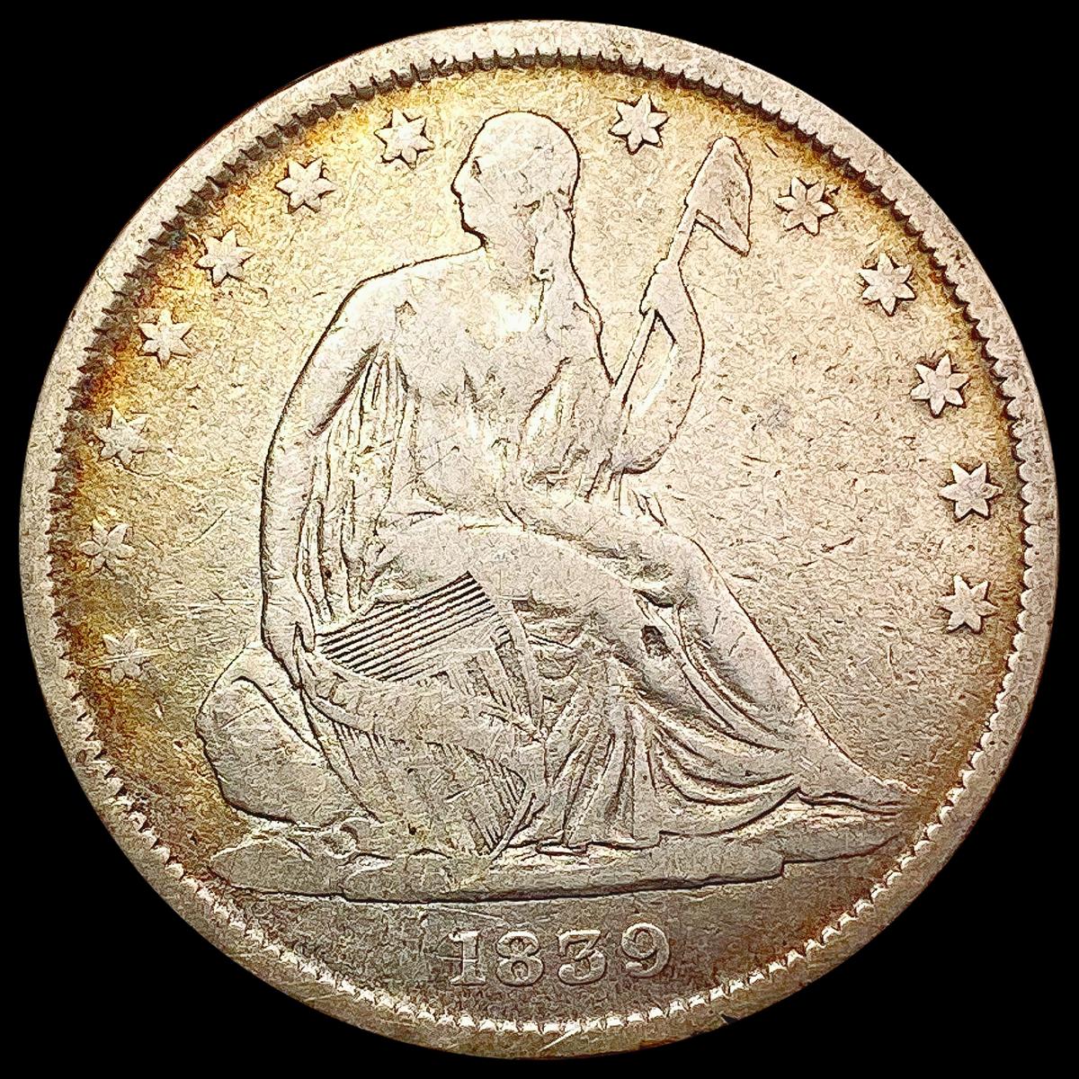 1839 Seated Liberty Half Dollar NEARLY UNCIRCULATE