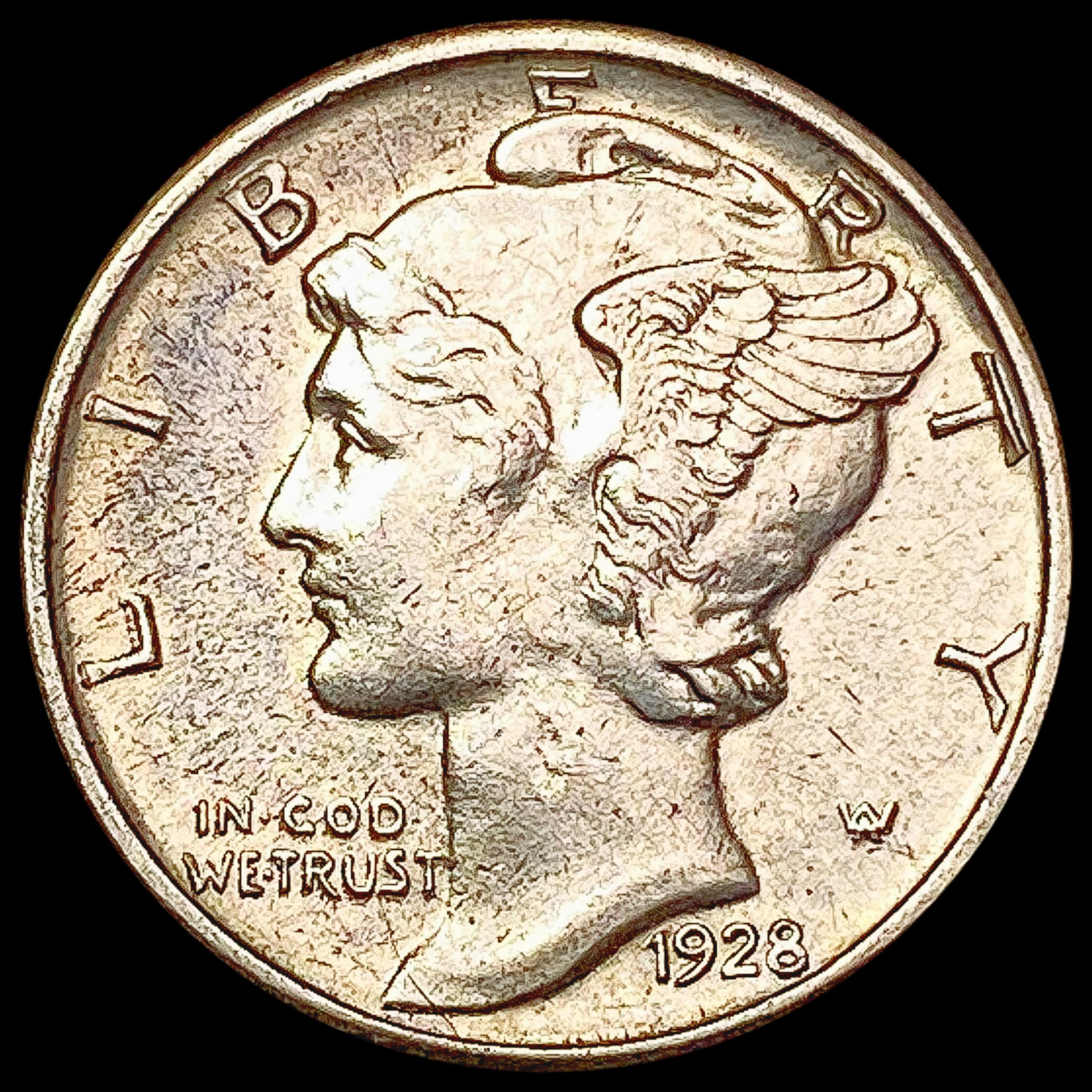 1928 FSB Mercury Dime GEM BU