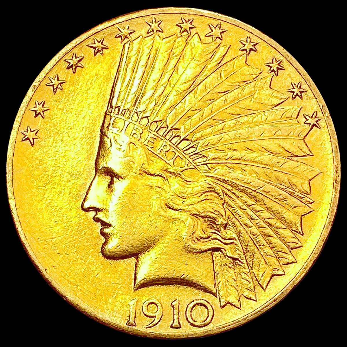 1910-D $10 Gold Eagle CLOSELY UNCIRCULATED