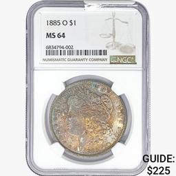 1885-O Morgan Silver Dollar NGC MS64