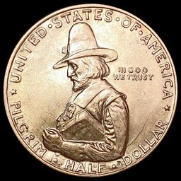 1920-D Pilgrim Half Dollar CHOICE AU