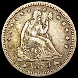 1853 Seated Liberty Quarter LIGHTLY CIRCULATED