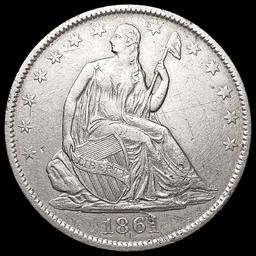 1861-O Seated Liberty Half Dollar CLOSELY UNCIRCUL