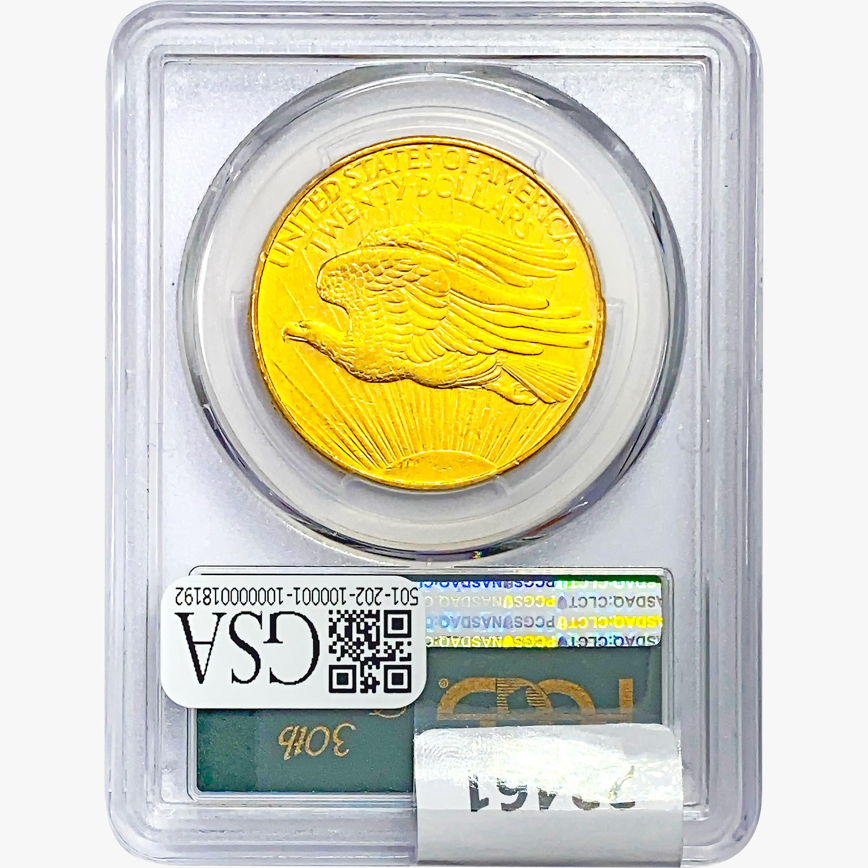 1908-D $20 Gold Double Eagle PCGS AU53 No Motto