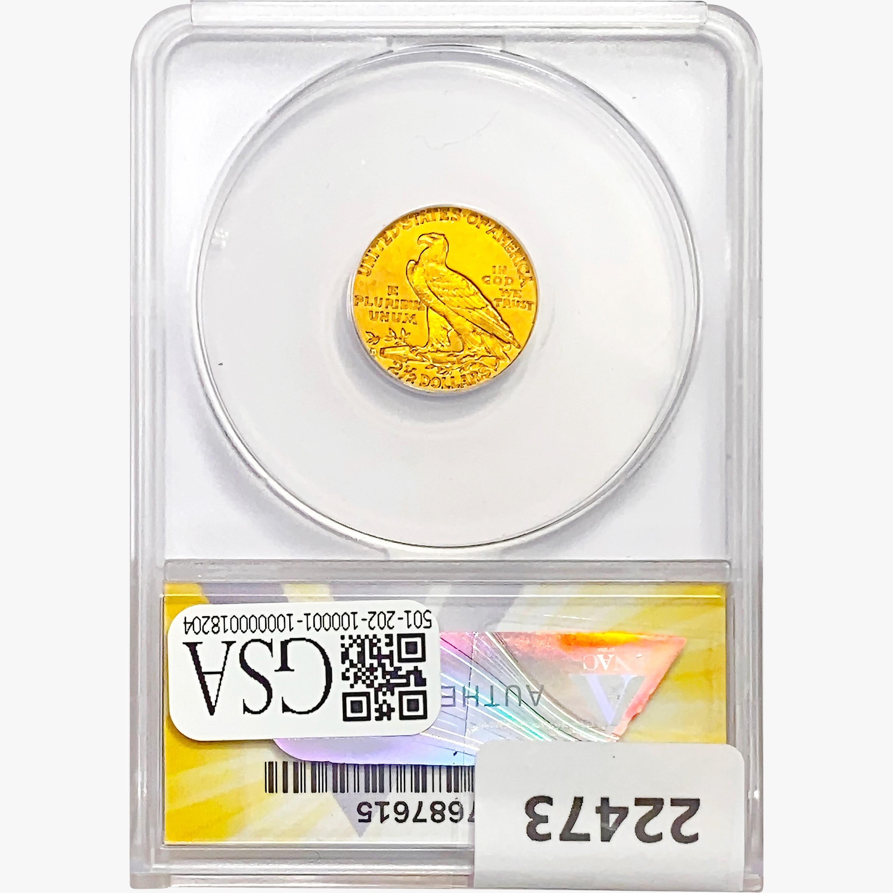 1914-D $2.50 Gold Quarter Eagle ANACS AU55