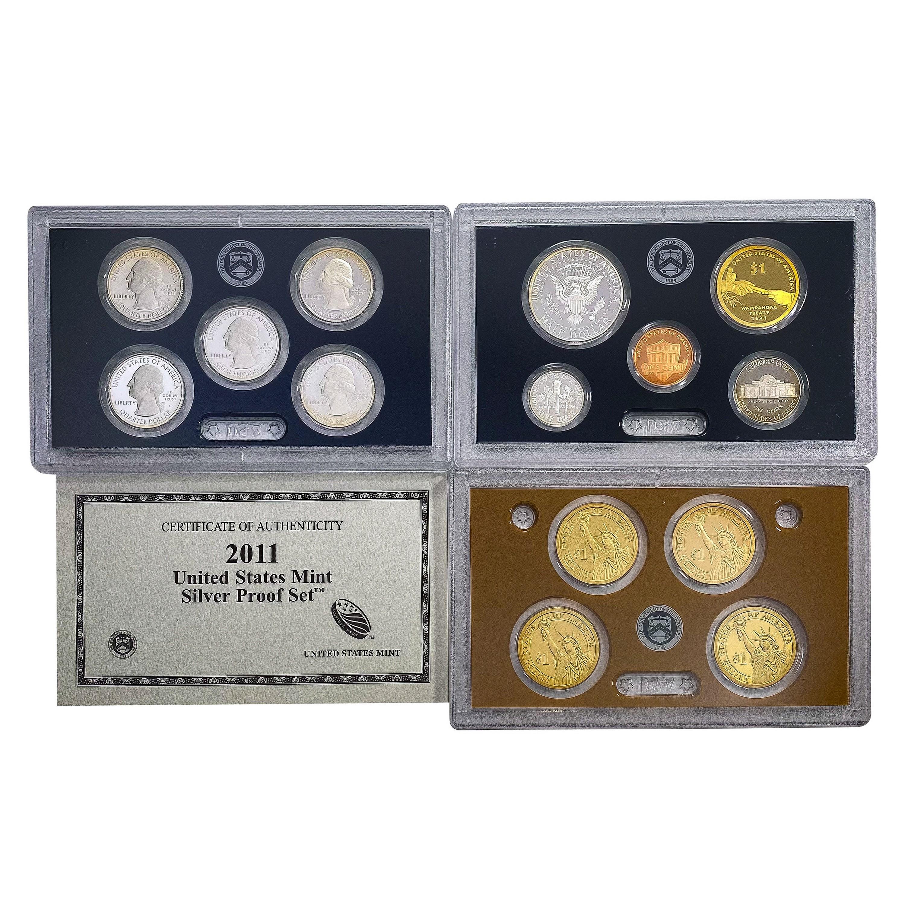 2011-2013 Silver US Proof Sets [42 Coins]