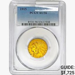 1915 $5 Gold Half Eagle PCGS AU58