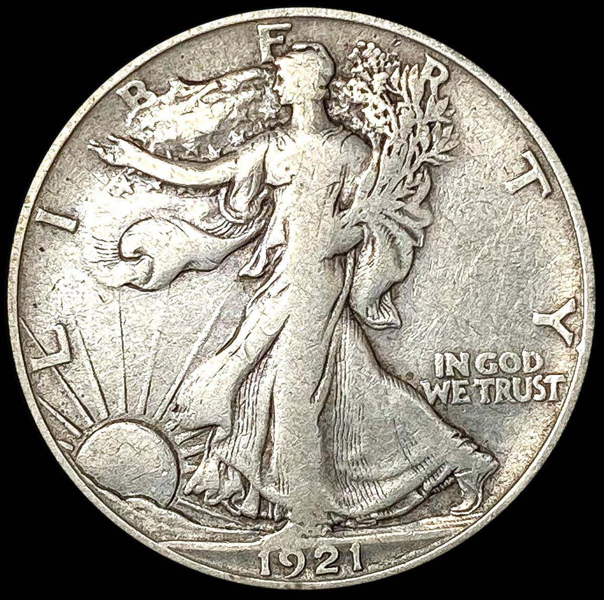 1921-S Walking Liberty Half Dollar LIGHTLY CIRCULA