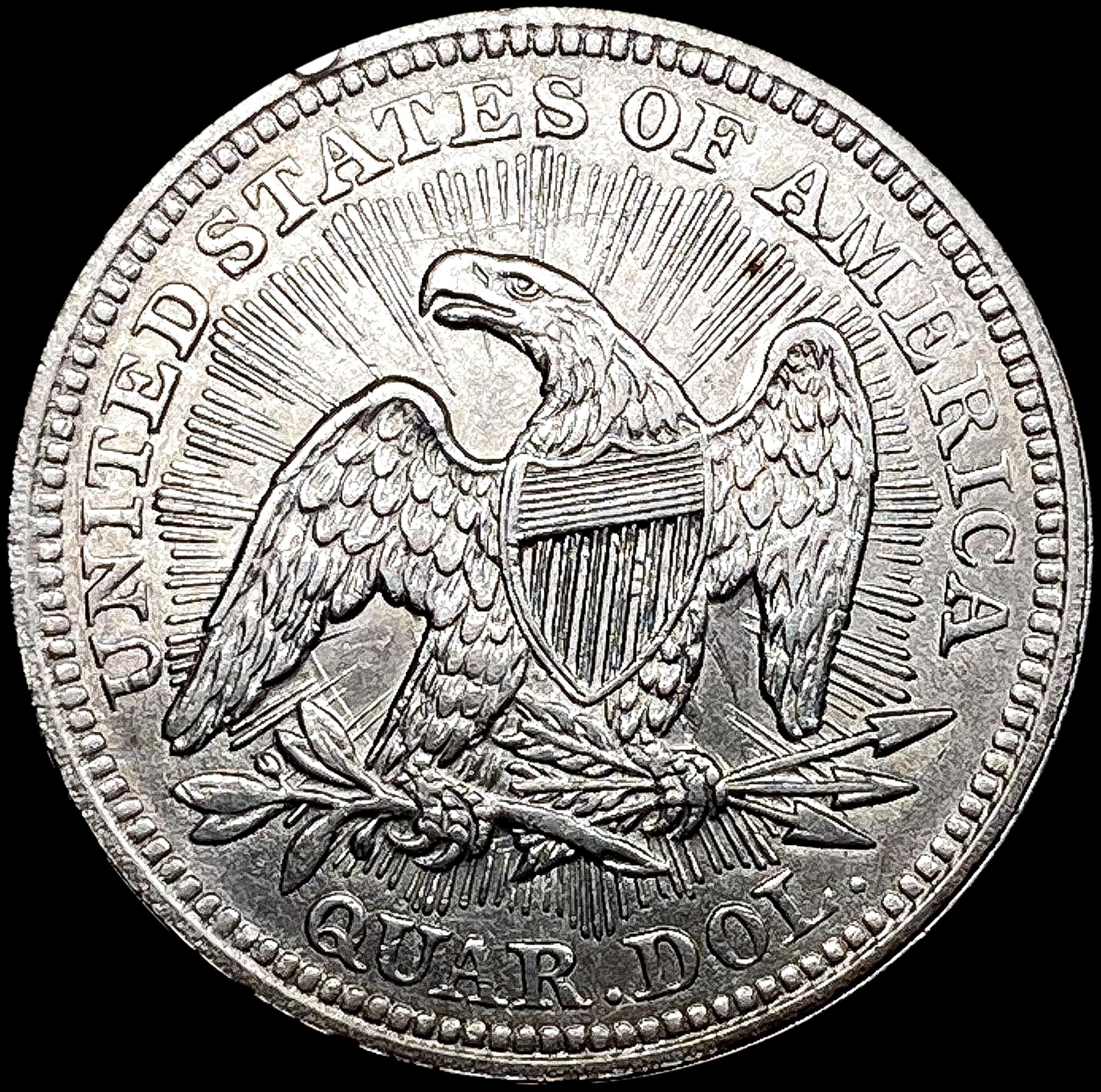 1853 Arws & Rays Seated Liberty Quarter UNCIRCULAT