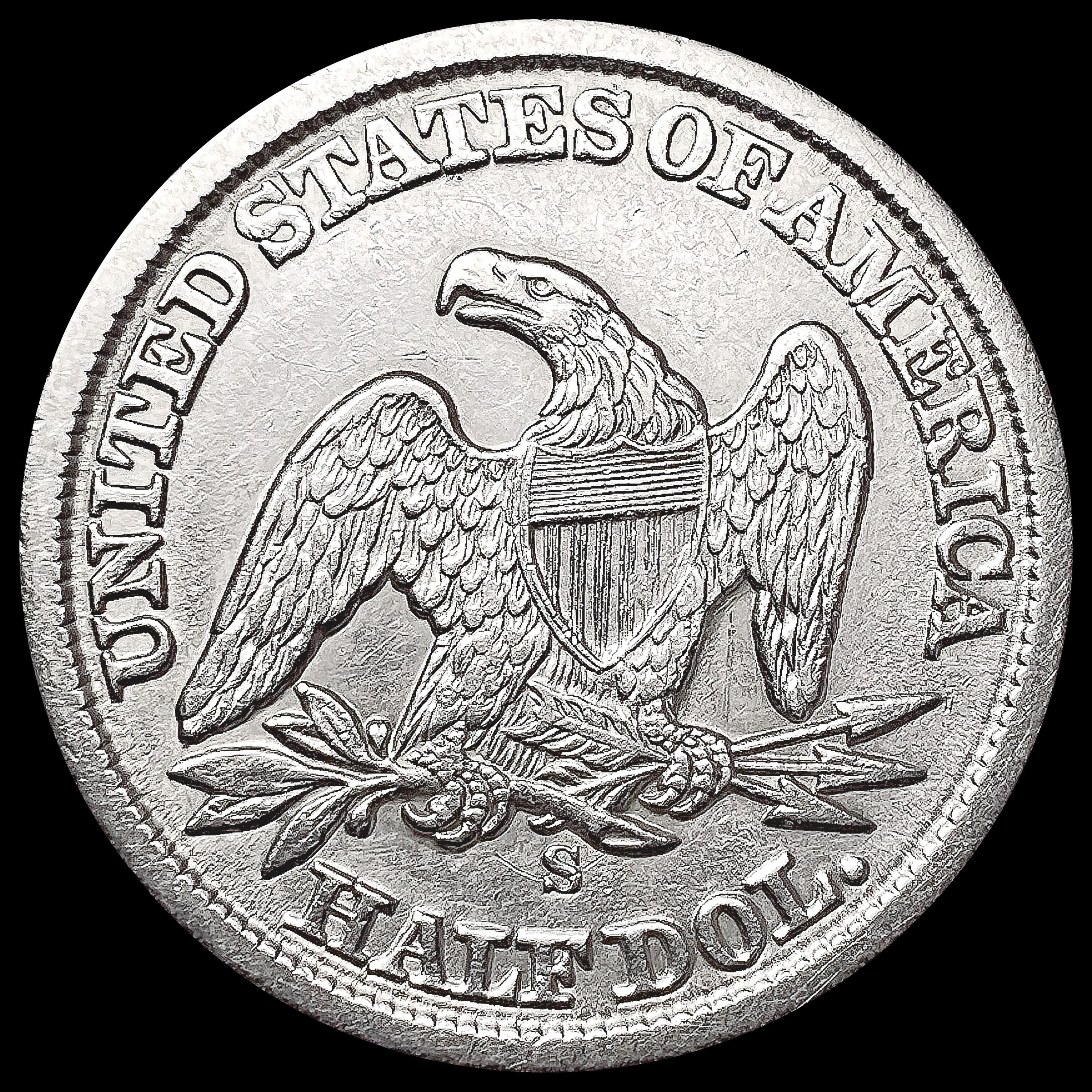 1862-S Seated Liberty Half Dollar CLOSELY UNCIRCUL