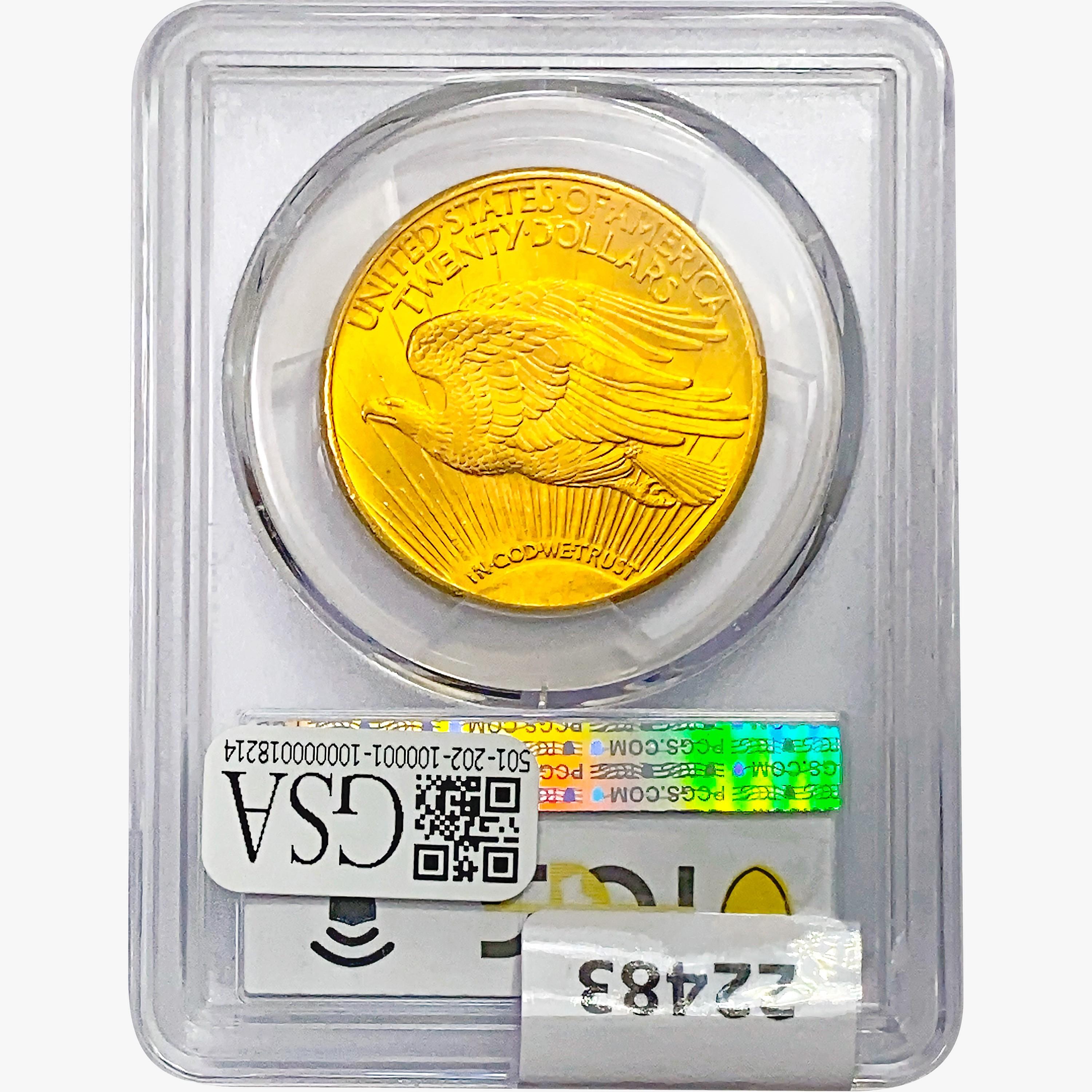 1925 $20 Gold Double Eagle PCGS MS64+