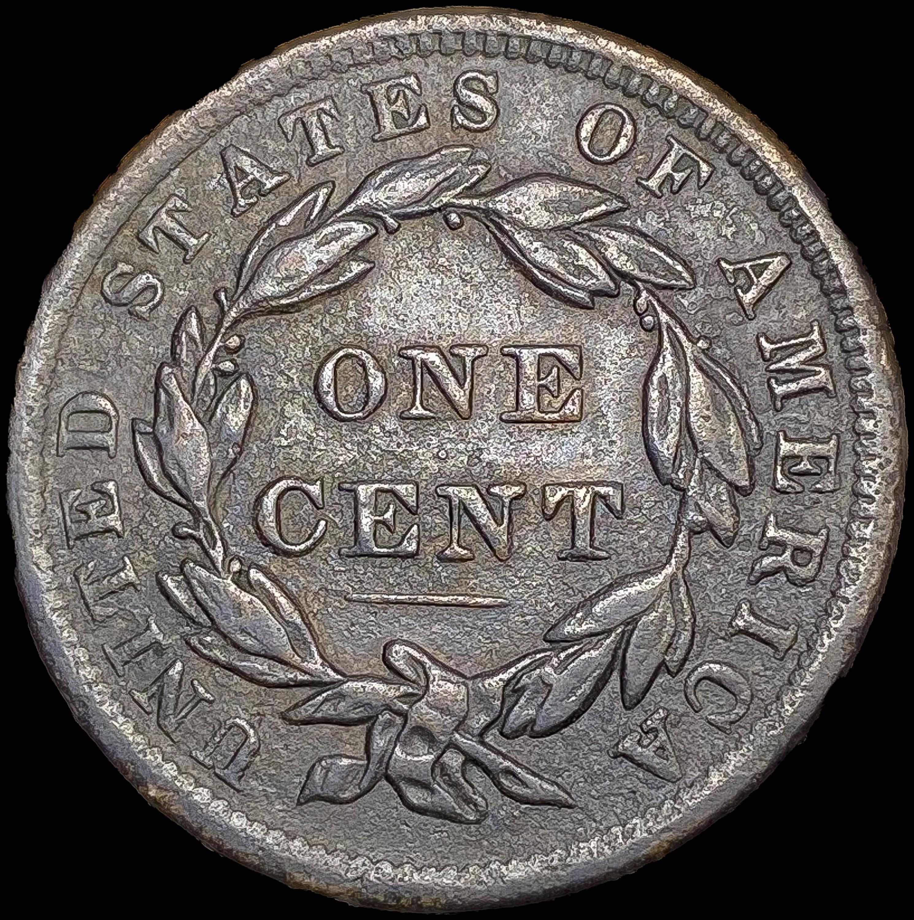 1838 Large Cent NEARLY UNCIRCULATED