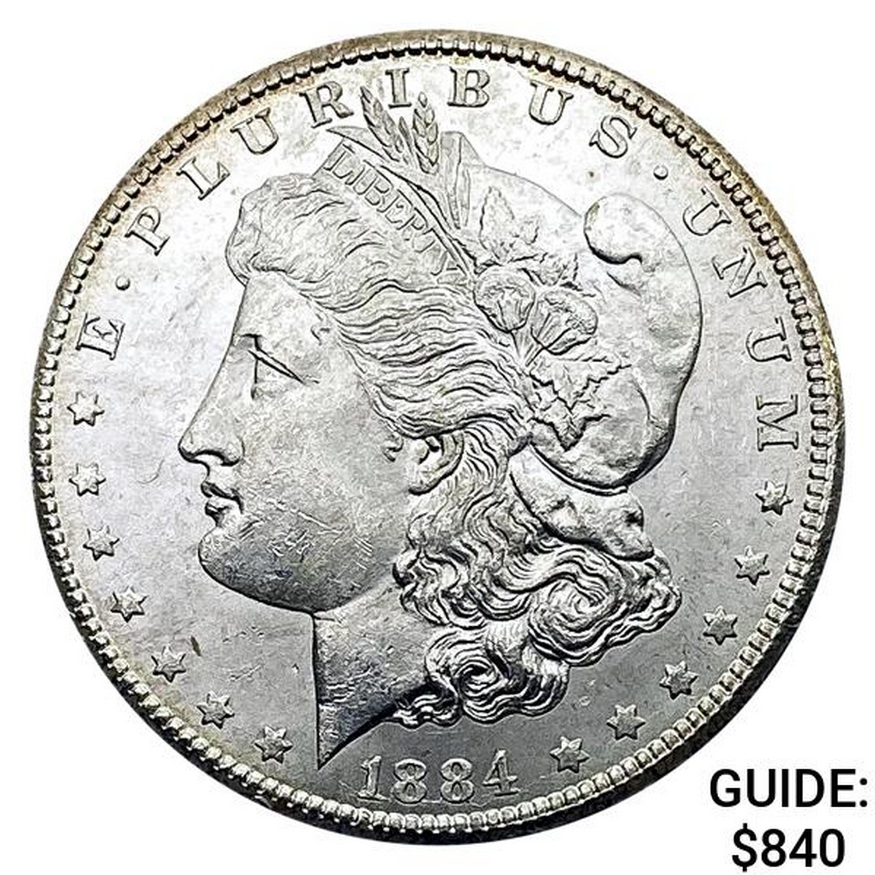 1884-CC Morgan Silver Dollar   UNC