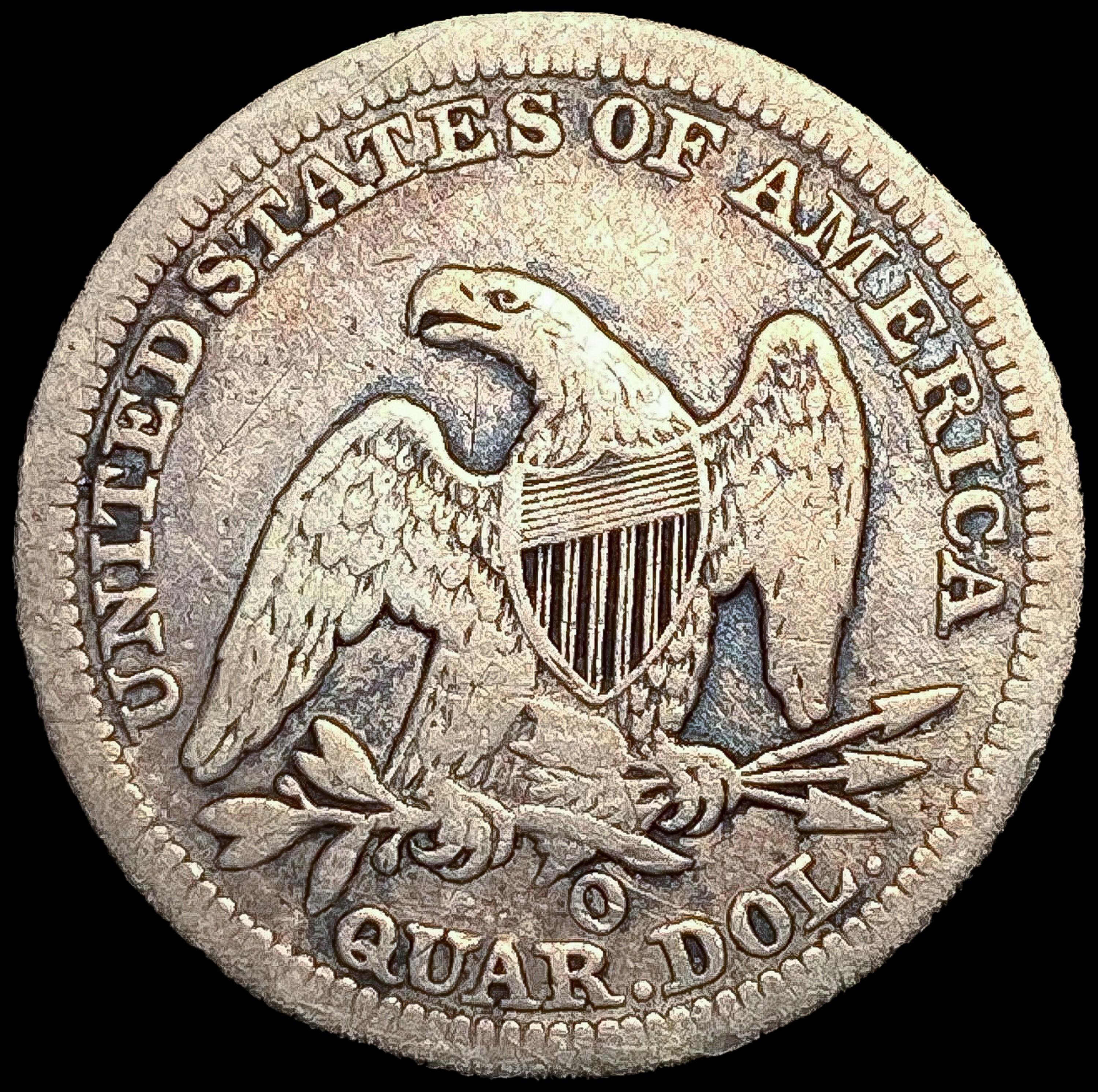 1847-O Seated Liberty Quarter NICELY CIRCULATED