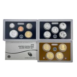 2015-2017 Silver US Proof Sets [37 Coins]