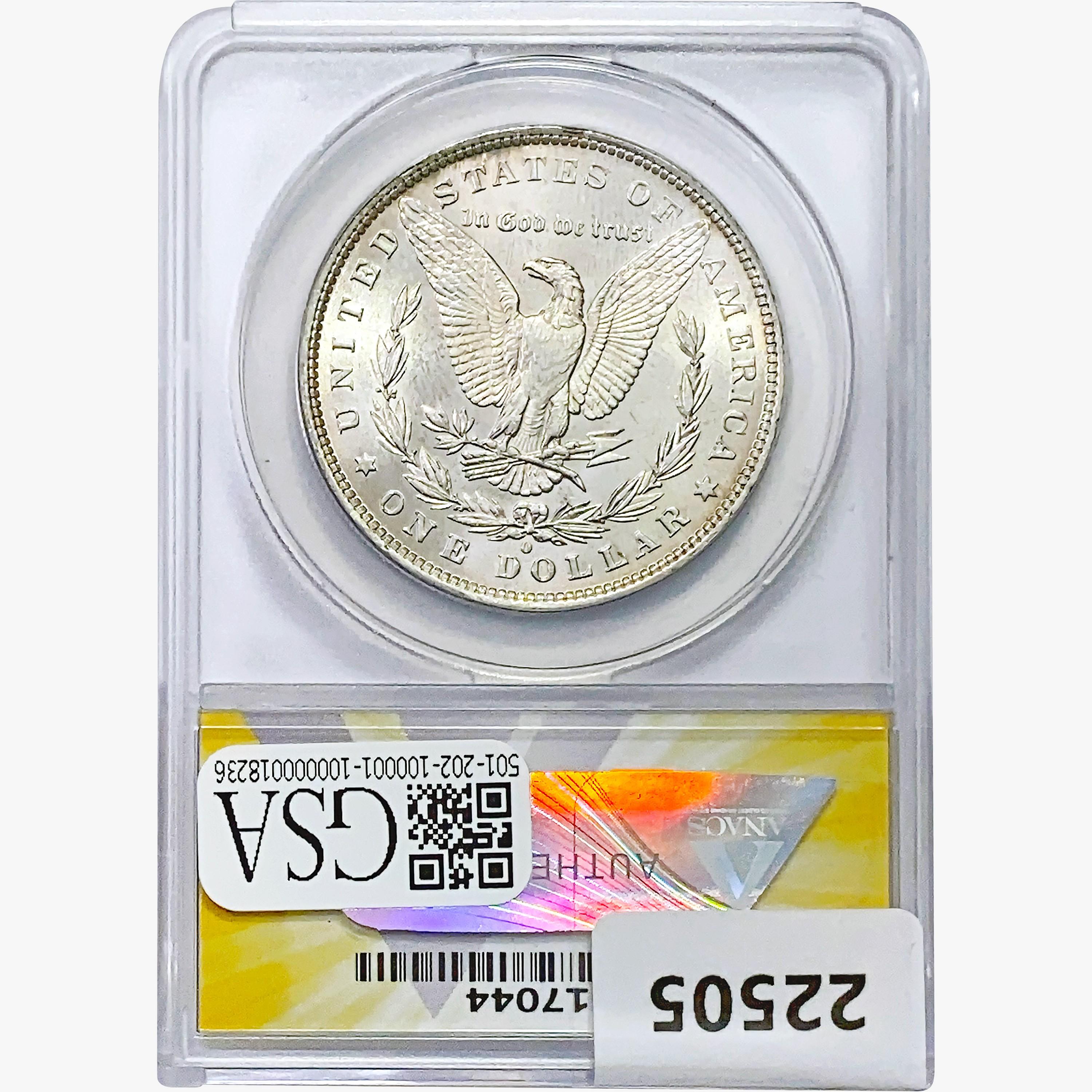1881-O Morgan Silver Dollar ANACS MS63