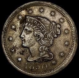 1850 Braided Hair Large Cent NEARLY UNCIRCULATED